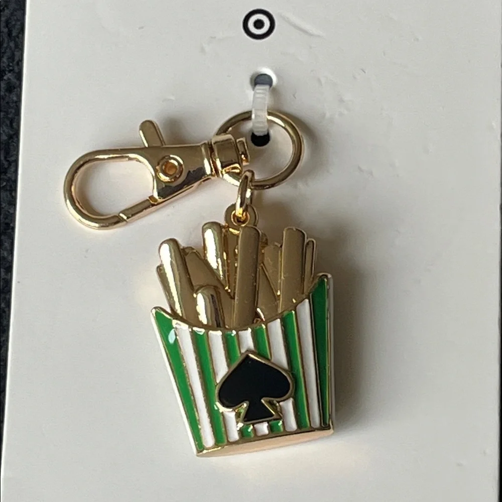 NWT Kate Spade French Fry Bag Charm Keychain